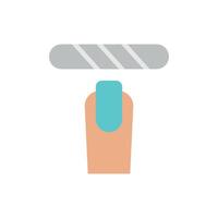 The nail file icon showcases a sleek modern design that combines simplicity and elegance to create a clean graphic representation of beauty tools. vector