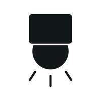 A sleek and modern graphic concept for designing a light bulb icon with simplicity in mind vector