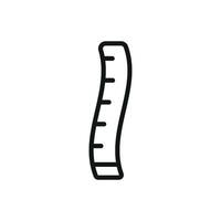The measuring tape tailor icon features a sleek and minimalist design representing a modern concept graphic ideal for fashion and tailoring applications. vector
