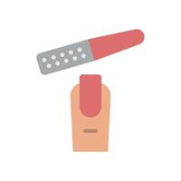 With its clean lines and minimalist style the nail file icon is a perfect example of modern graphic design representing beauty tools in an elegant and simple manner. vector