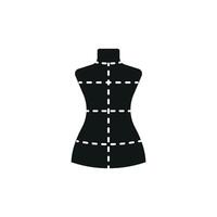The mannequin tailor icon, designed in a modern and simple style, gives off a clean and contemporary graphic ideal for tailoring and fashion work. vector