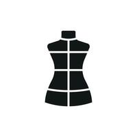 Featuring a sleek and modern design the mannequin tailor icon represents fashion and tailoring with a simplistic approach perfect for professional use. vector