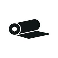 A blend of modern simplicity, the fabric roll tailor icon offers a sophisticated yet clean graphic perfect for tailoring and fabric-related content. vector