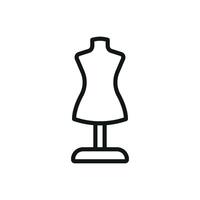 The mannequin tailor icon, created with a modern and minimalist approach, offers a clear graphic ideal for fashion and garment industry projects. vector