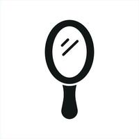 Clean and contemporary lines define this mirror icon in a modern graphic concept vector