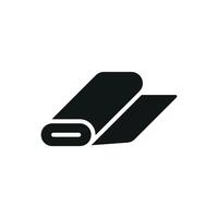 The fabric roll tailor icon is crafted with a contemporary and simplistic design providing a stylish graphic representation for fashion and tailoring use. vector