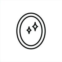 A creative and modern visual interpretation of a minimalist mirror icon design vector