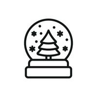 A creative interpretation of a snow Christmas icon blending simplicity with modern design principles vector