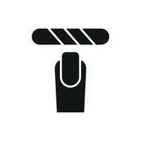 A clean and contemporary design defines the nail file icon blending modern simplicity with functionality in a perfect representation of beauty products. vector