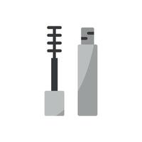 The mascara beauty icon presents a modern and simple design, combining elegance with a minimalist graphic approach to showcase beauty tools. vector