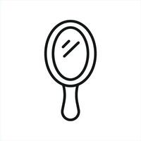 A clean and simple graphic representation of a mirror icon with modern design flair vector