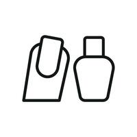 The nail polish bottle icon features a simple and effective design that communicates modern beauty concepts through clean and minimalist graphics. vector