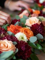 Flower arrangement workshop creates vibrant, colorful centerpieces photo