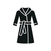 Offering a balance between simplicity and modernity, the bathrobe icon delivers a minimalist yet stylish graphic design. vector