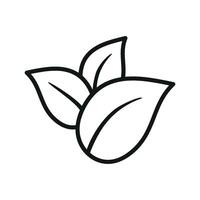 A refined and modern interpretation of a leaf icon using a sleek graphic design approach vector
