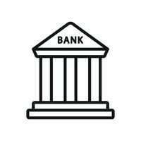 Concept graphic highlighting a simple and modern bank building icon design vector