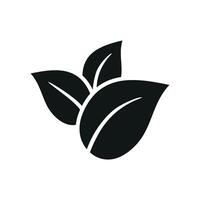 Contemporary aesthetics blended into a simple leaf icon design for a clean graphic concept vector