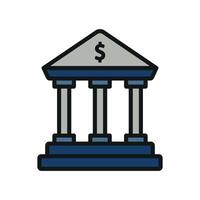 Modern graphic concept featuring a simple bank building icon design vector