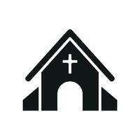 Concept graphic highlighting a simple and modern church building icon design vector
