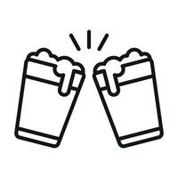 Conceptual graphic showcasing a clean and simple beer glass bottle icon design vector