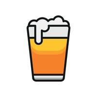 Concept graphic highlighting a simple and modern beer glass bottle icon design vector