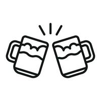 Contemporary graphic concept for a simple beer glass bottle icon design vector