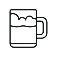 Clean and modern beer glass bottle icon concept in a simple graphic vector