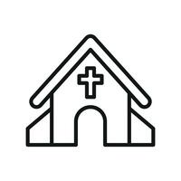 Church building icon design in a clean and modern graphic concept vector