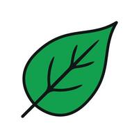 Sleek and elegant visual of a leaf icon created with a simple and modern graphic design approach vector