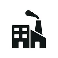 Factory building icon with a simple and modern design concept vector