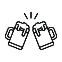 Beer glass bottle icon designed with a sleek and modern graphic concept vector