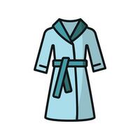 The bathrobe icon combines a modern design with simplicity creating a refined and clean graphic vector