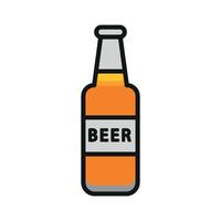 Sleek minimalist concept graphic featuring a beer glass bottle icon design vector