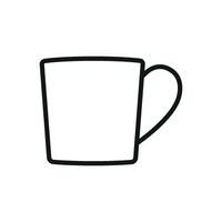 Simple and contemporary tea mug glass icon design concept graphic vector