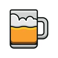 Beer glass bottle icon shown in a simple modern concept graphic vector