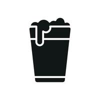 Graphic concept highlighting a clean and modern beer glass bottle icon design vector