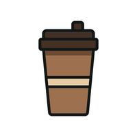 Modern graphic concept showcasing a simple coffee paper cup icon design vector