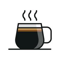Modern graphic concept featuring a simple coffee glass icon design vector