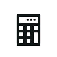 The calculator stationery icon symbolizes a blend of minimalism and functionality in its design concept vector
