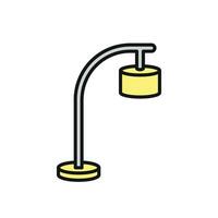 A simple and modern graphic design the floor lamp icon emphasizes clarity and elegance in its structure vector
