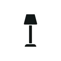 A floor lamp icon reflects the union of functionality and modern graphic trends in a simple design vector