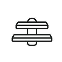 Minimalist and modern concept graphic featuring a storage rack icon design vector