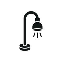 The design of the floor lamp icon balances simplicity and visual appeal in a basic modern graphic style vector