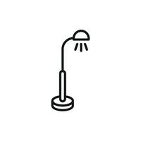Featuring contemporary aesthetics the floor lamp icon showcases a sleek and clean design approach vector