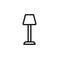 This floor lamp icon reflects a balance of simplicity and modernity creating a timeless graphic piece vector