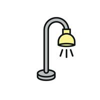 This floor lamp icon harmoniously combines basic design principles with contemporary visual trends vector