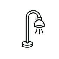 A floor lamp icon offers a simple and sleek visual design ideal for modern graphic representations vector