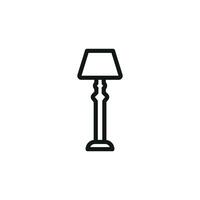 A modern floor lamp icon creates a visually stunning representation using basic graphic elements vector