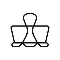 Sleek concept graphic showcasing a simple modern bulldog clip design vector