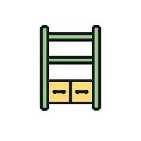 Storage rack icon presented with a clean modern design concept vector